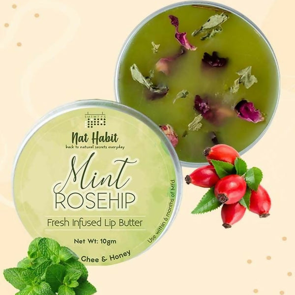 Nat Habit Mint Rosehip Lip Butter - Distacart