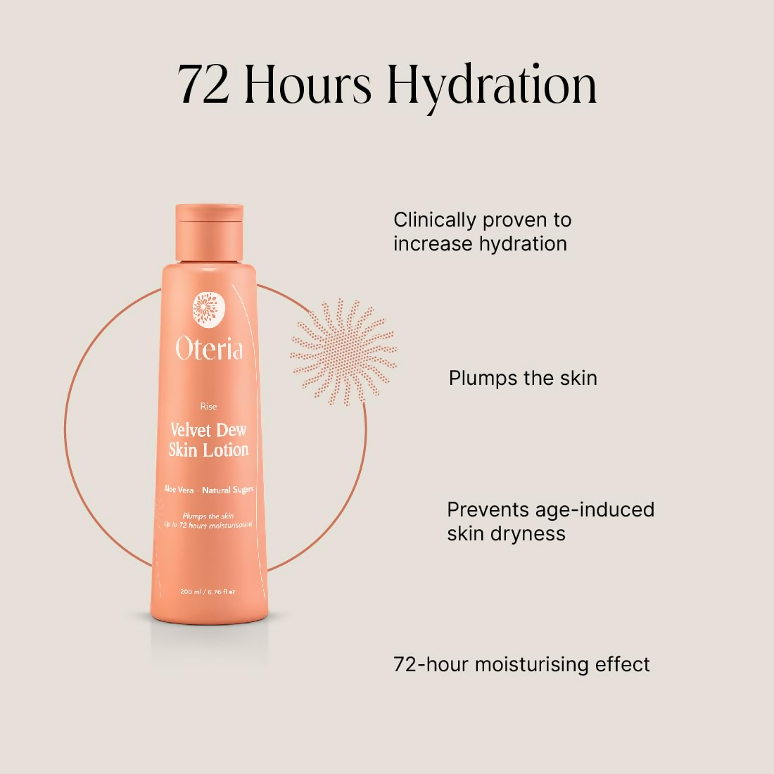 Oteria Luxury Velvet Dew Skin Lotion Luxurious Hydration with Aloe Vera up to 72-hour moisturization - Distacart