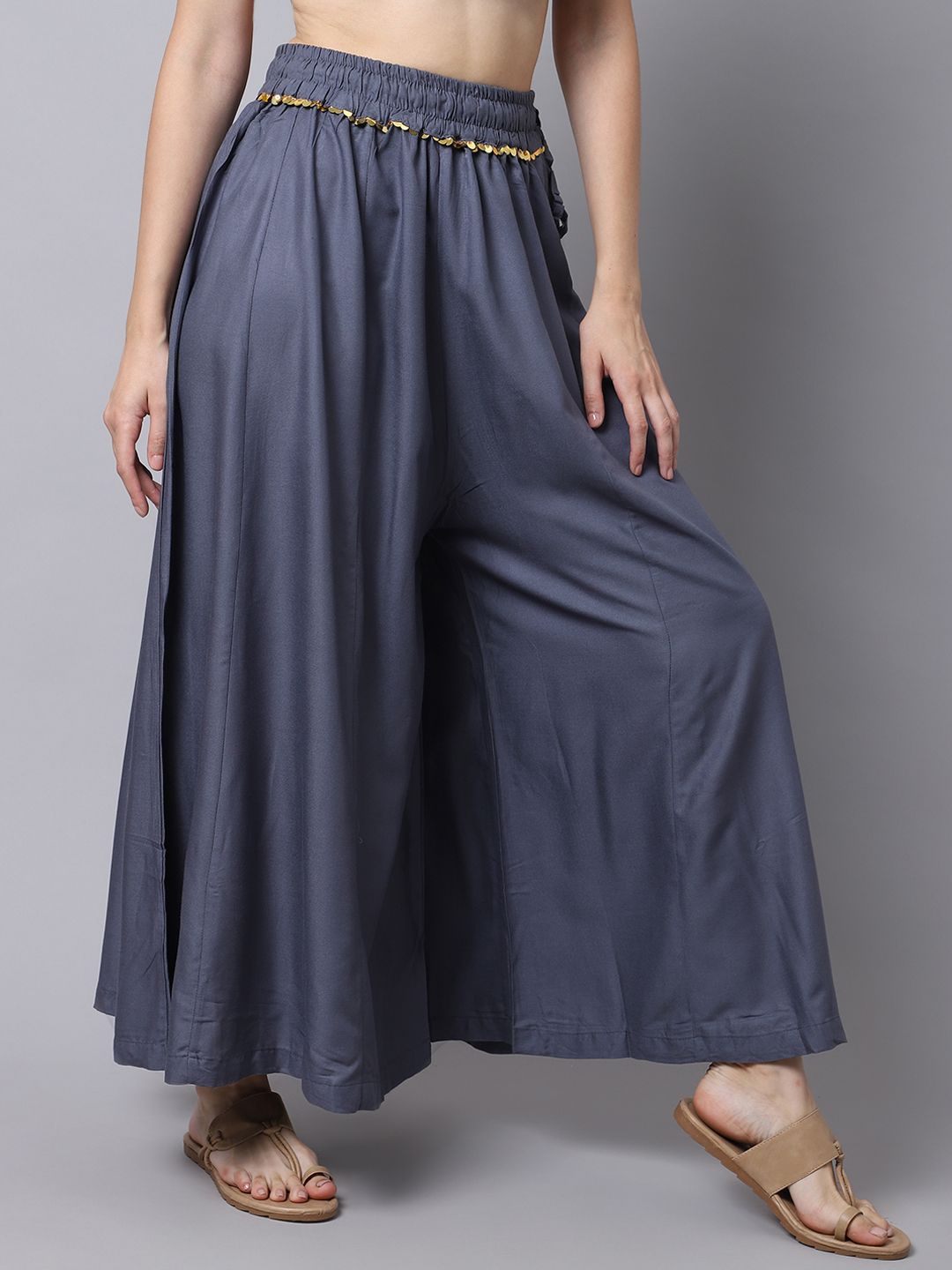 TAG 7 Women Flared Ethnic Palazzos - Distacart