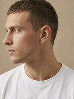 Thumbnail for NVR Men's Gold Plated Hoop Earrings - Distacart