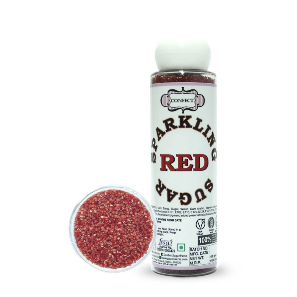 red sparkling sugar100 gms