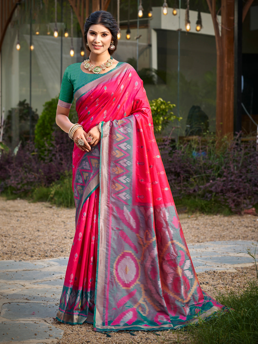 Anaita Red Soft Silk Saree With Floral Printed Work With Blouse - Distacart