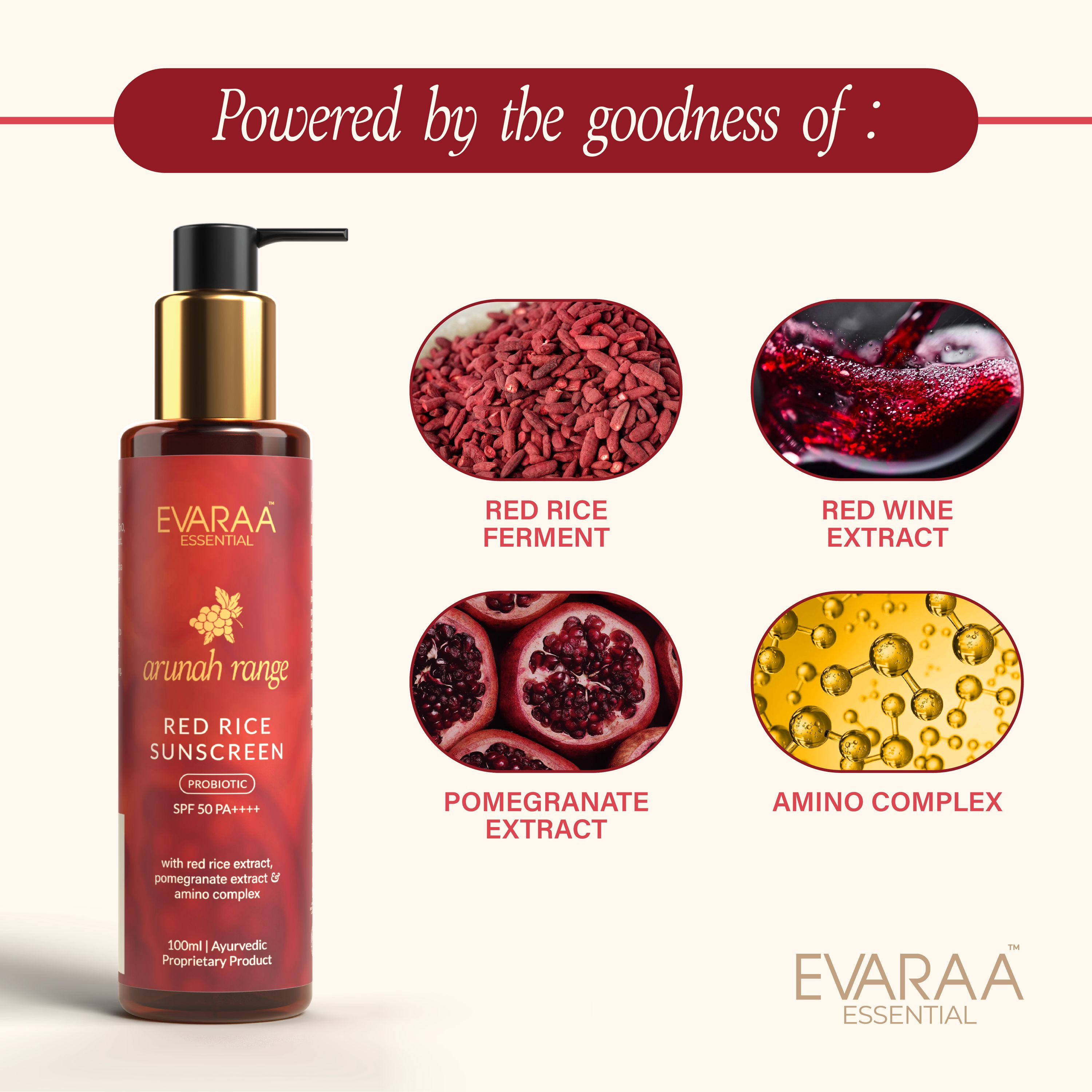 Evaraa Essential Red Rice Sunscreen - Distacart