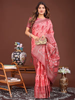 Thumbnail for Anaita Red Banarasi Silk Saree With Blouse - Distacart