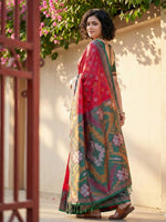 Thumbnail for Anaita Red Pochampally Printed Saree With Blouse - Distacart