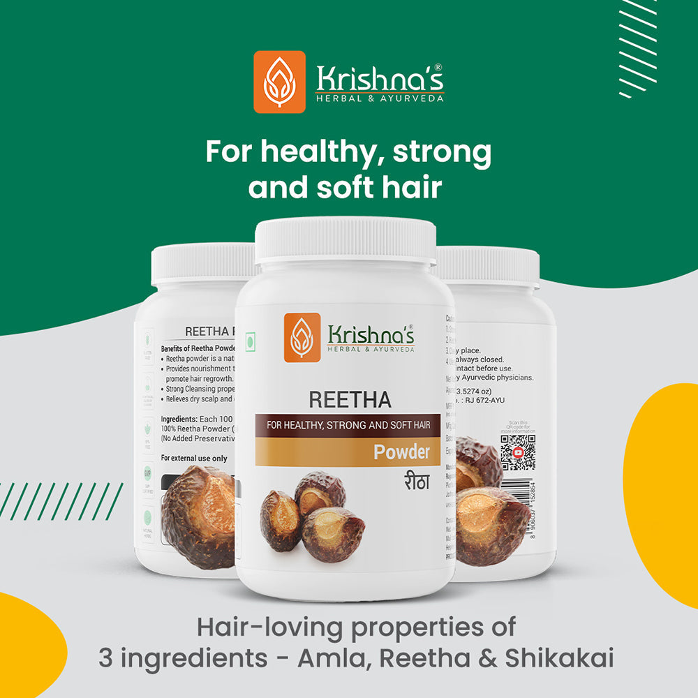 Krishna'S Herbal & Ayurveda Reetha Powder