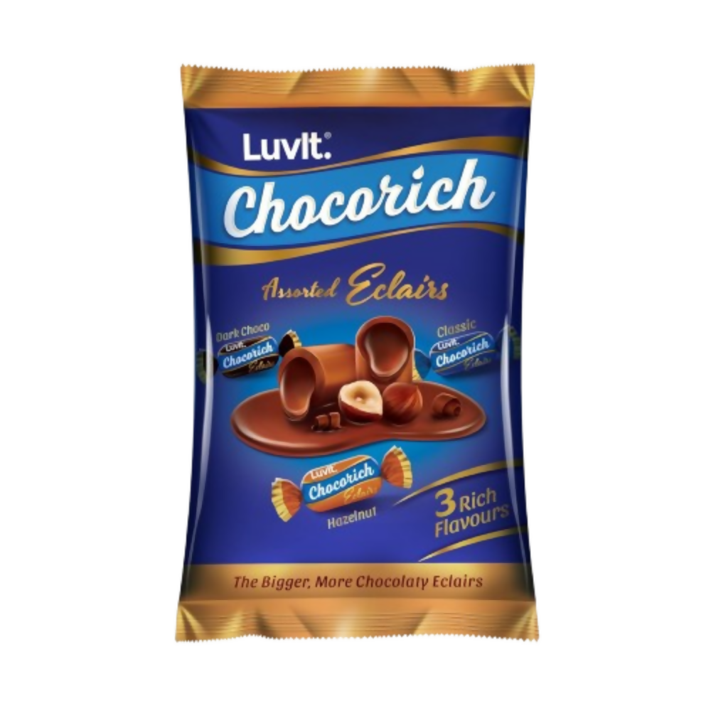 LuvIt. Chocorich Assorted Eclairs Chocolate Birthday Pack - Hazelnut, Dark Choco & Classic - Distacart