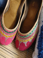 Thumbnail for Desi Colour Women Indian Ethnic Footwear-New Mid Range- Pink Zari - Distacart