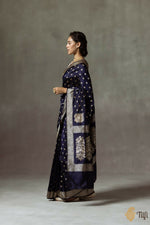 Thumbnail for Preksha Creation Indian Style Banarasi Soft Silk Women Saree - Blue - Distacart
