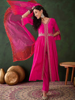 Thumbnail for Sangria Embroiderd Kurta & Trousers with Dupatta