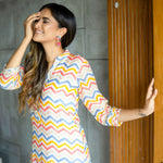 Thumbnail for Jyoti Fashion Women's Multicolor Pure Muslin Heavy Digital Printed Kurta Pant Set - Distacart