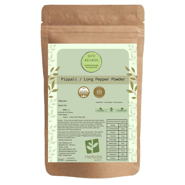 Satvi Wellness Pippali Powder | Kerala Pippali - Distacart