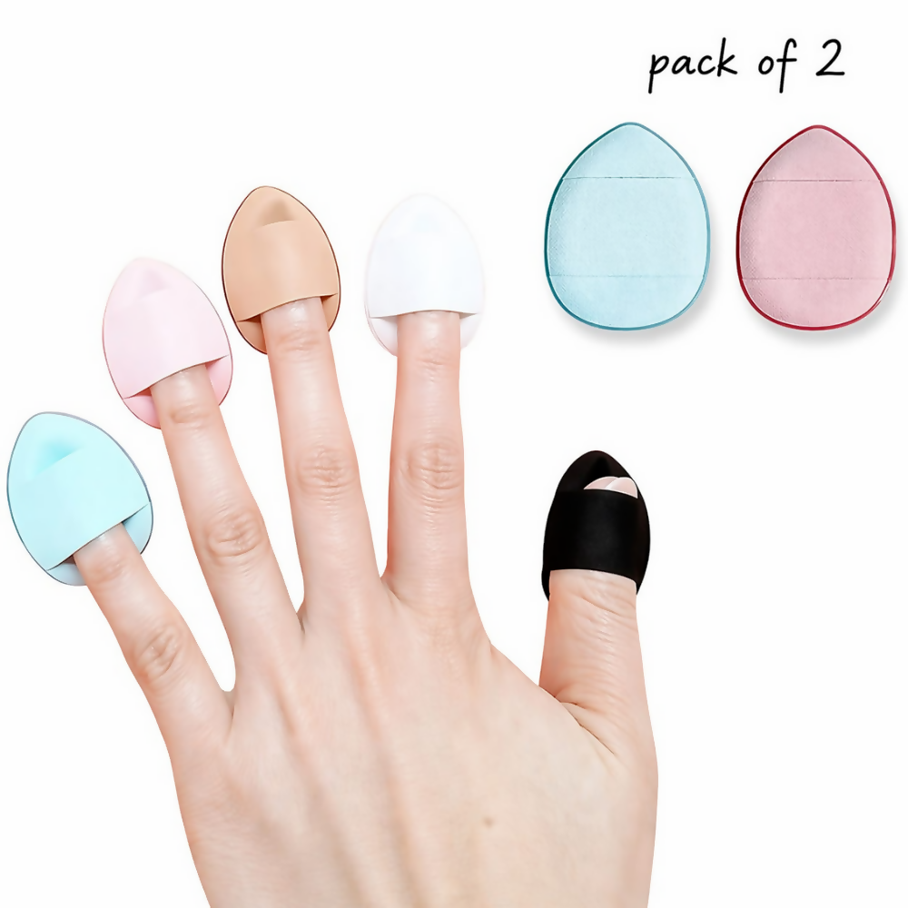Bronson Professional Finger Puff Sponges with Soft Cushion Mini Makeup Blender - Dista