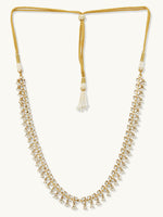 Thumbnail for Nuyug 22K Gold-Plated Kundan & Pearl Studded Matha Patti Head Jewellery