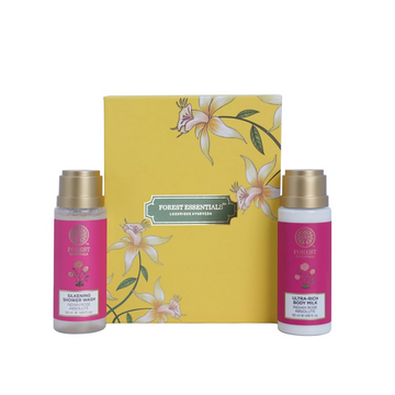 Forest Essentials Indian Rose Body Care Duo Gift Box - Distacart