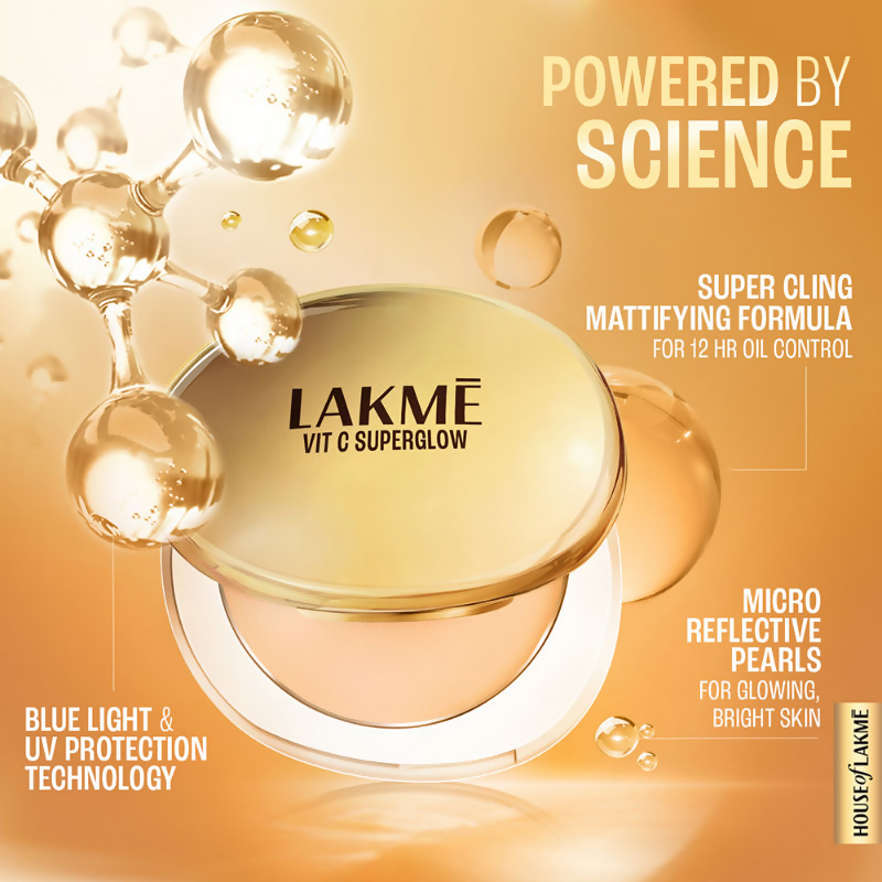 Lakme Vitamin C Superglow Skin Perfecting Compact with 1 % Vit C - Ivory - Distacart