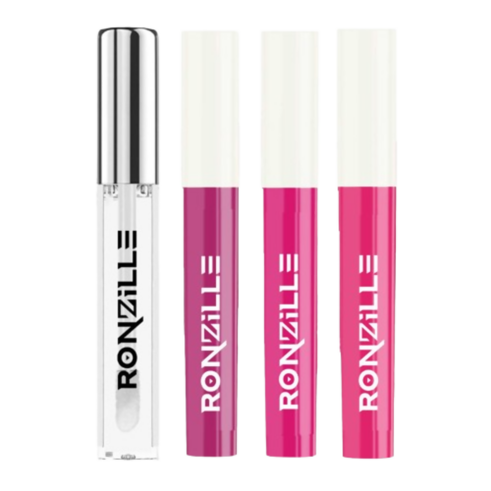 Ronzille Non Transfer Matte Liquid Lipstick Plus Lip Gloss - Blush And Pinks - Dista