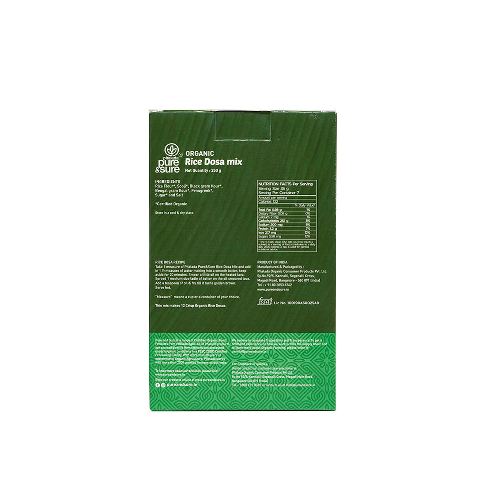Pure & Sure Organic Rice Dosa Mix - Distacart
