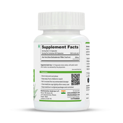 Life Aveda Premium Aloe Vera Capsules - Distacart