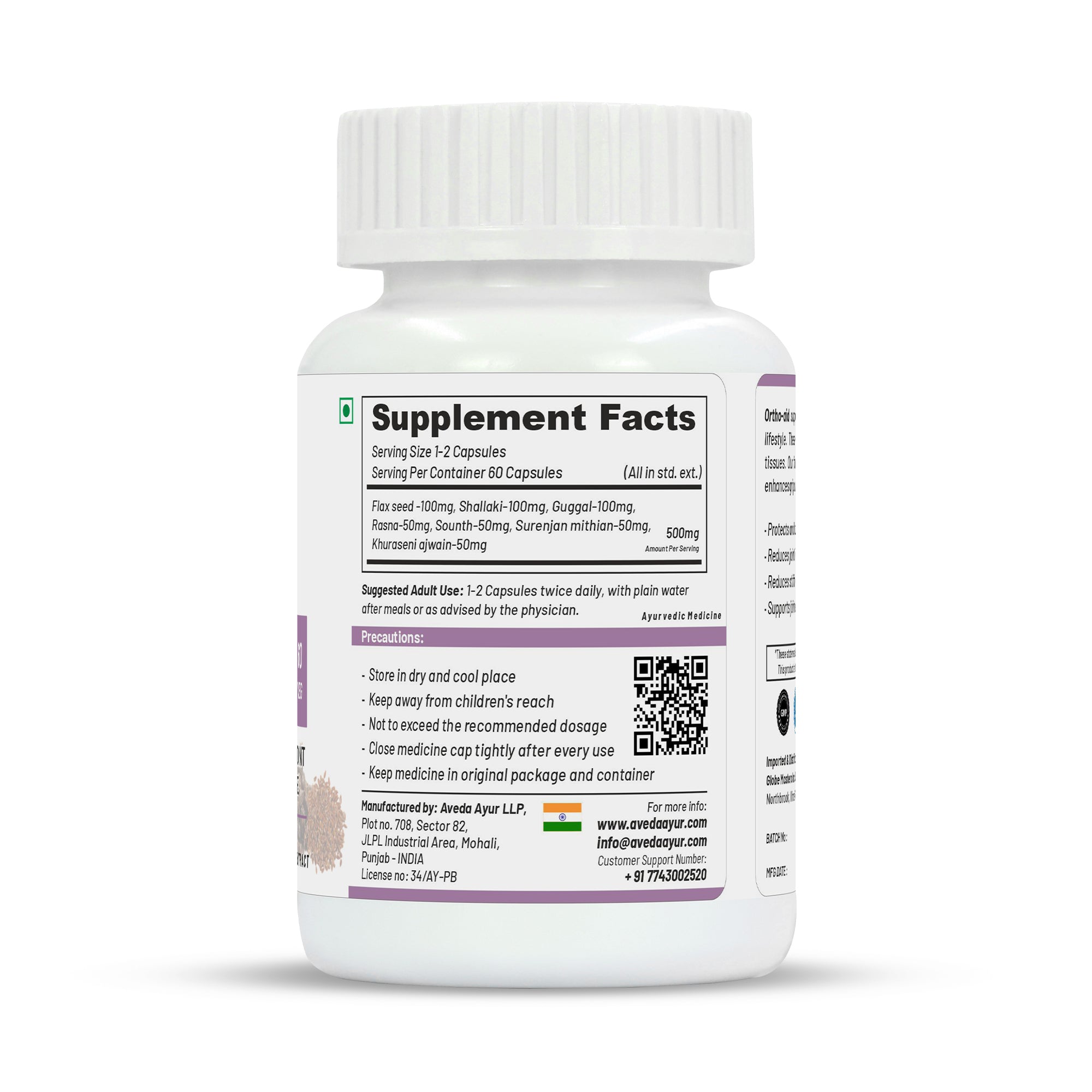 Life Aveda Premium Ortho Aid Capsules - Distacart