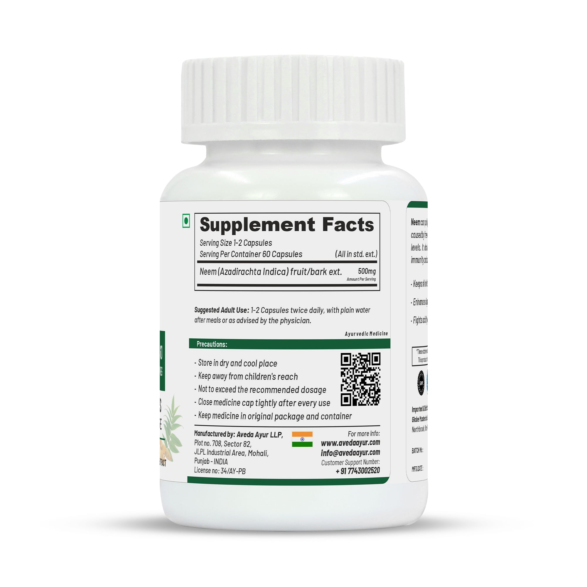 Life Aveda Premium Neem Capsules - Distacart