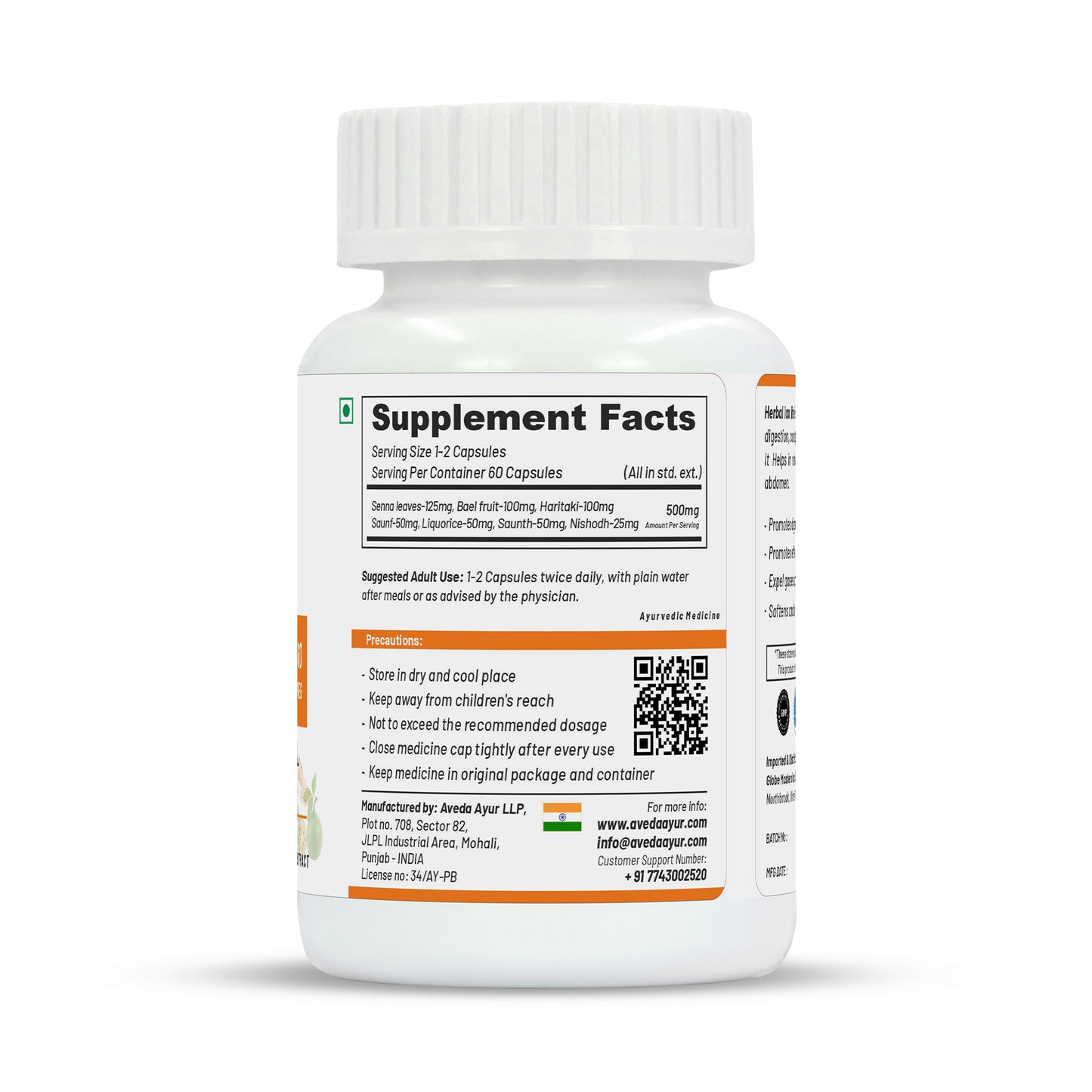 Life Aveda Herbal Lax Lite Capsules - Distacart