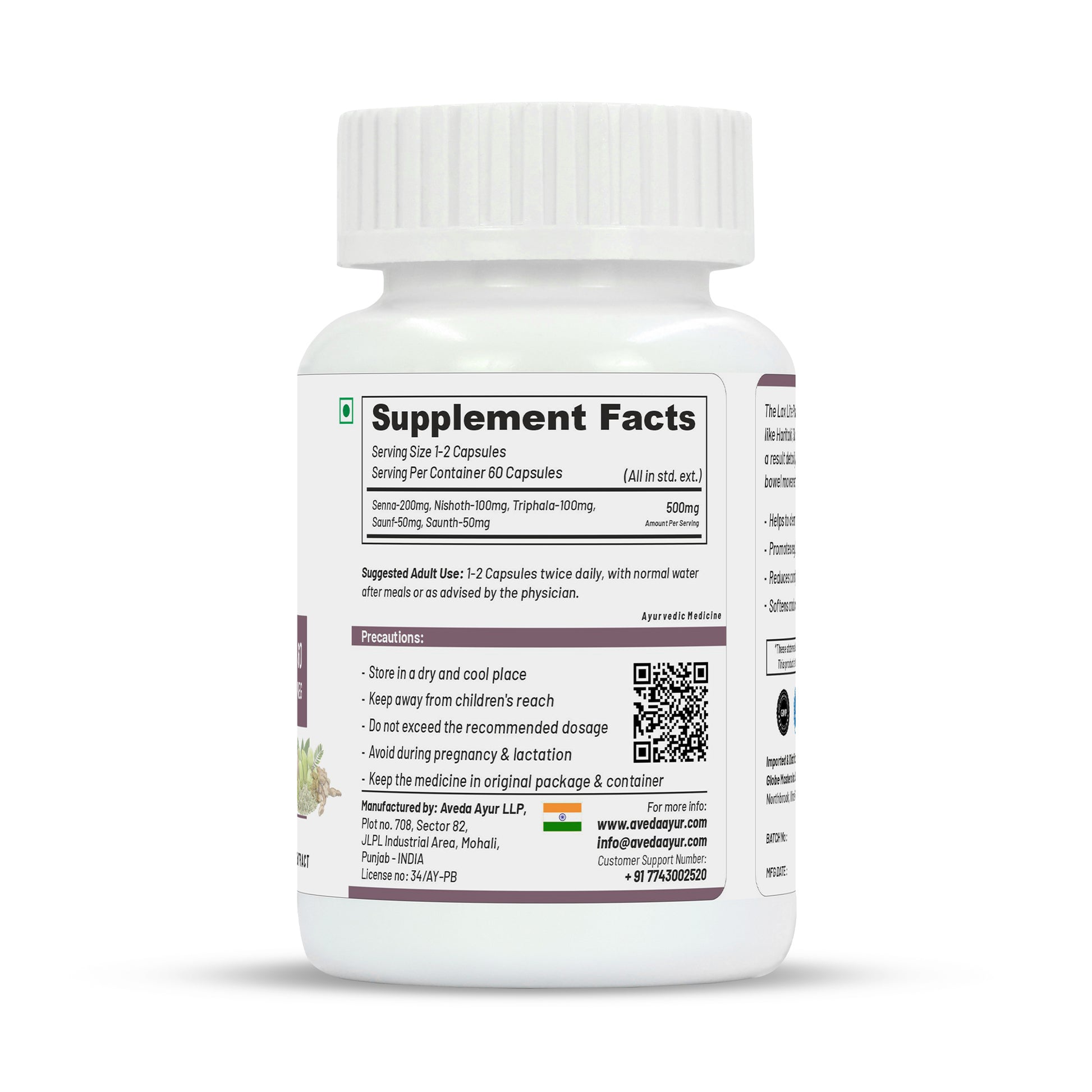 Life Aveda Lax Lite Plus Veg Capsules - Distacart