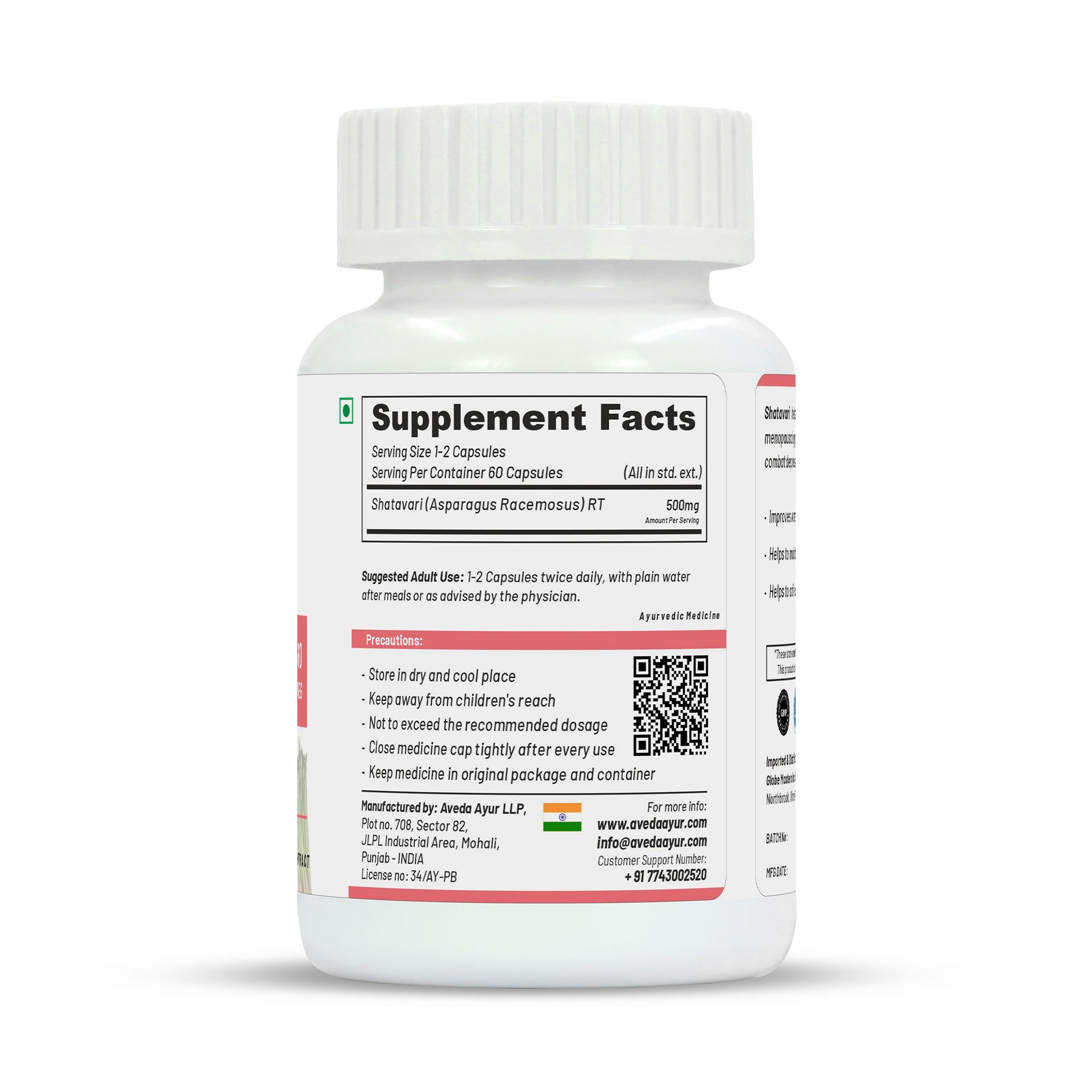 Life Aveda Premium Shatavari Capsules - Distacart