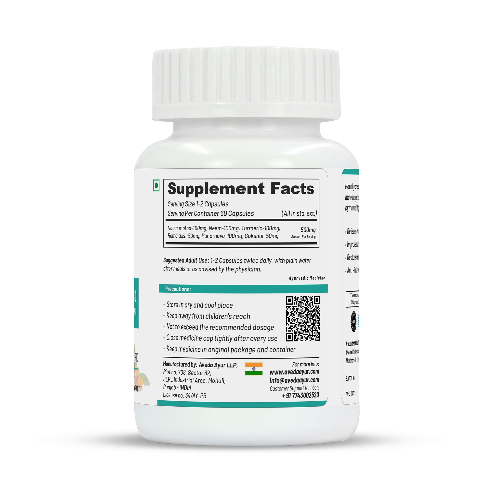 Life Aveda Premium Healthy Prostate Capsules - Distacart