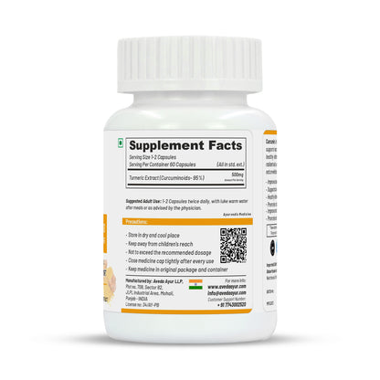 Life Aveda Premium Curcumin 95% Capsules - Distacart