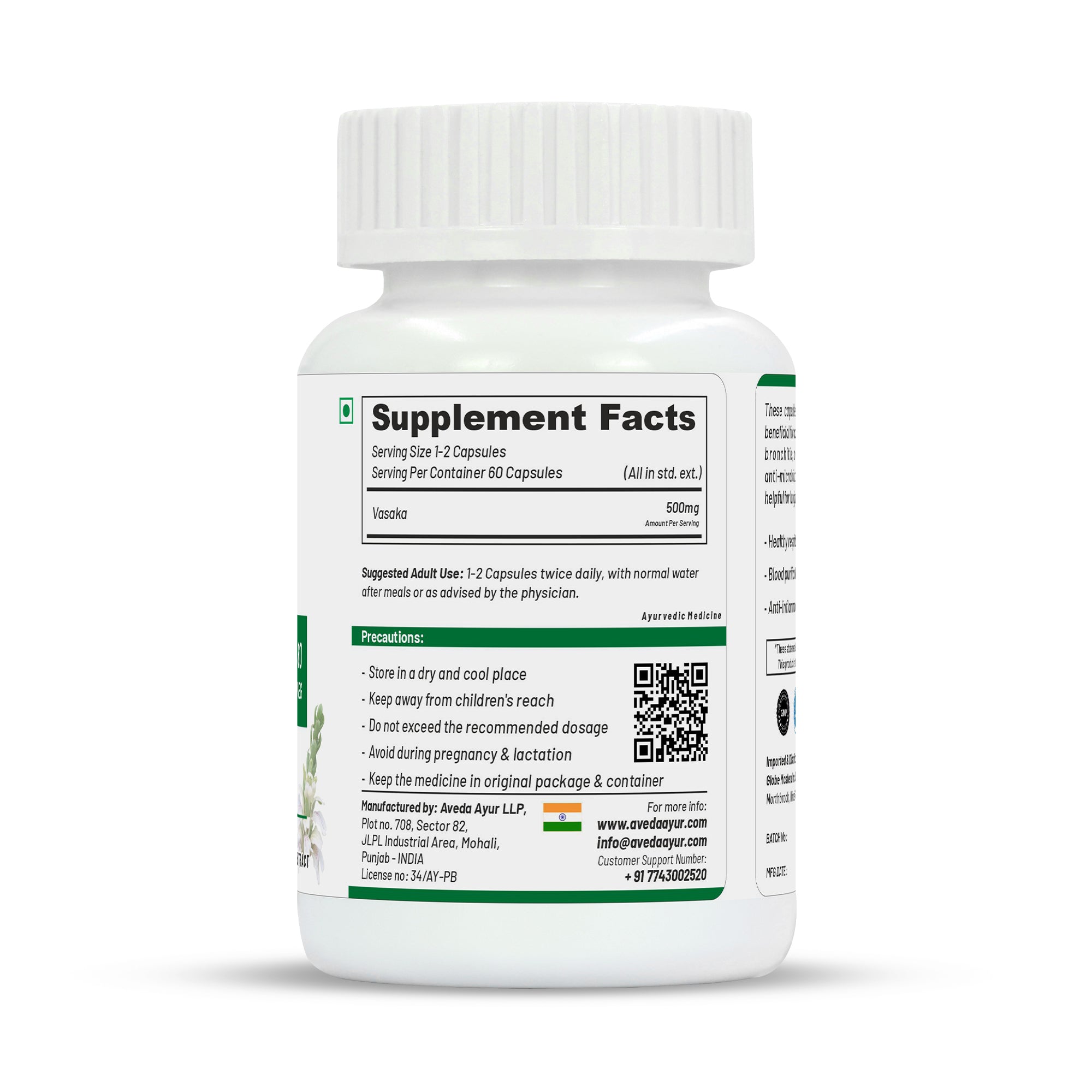 Life Aveda Vasaka Capsules - Distacart