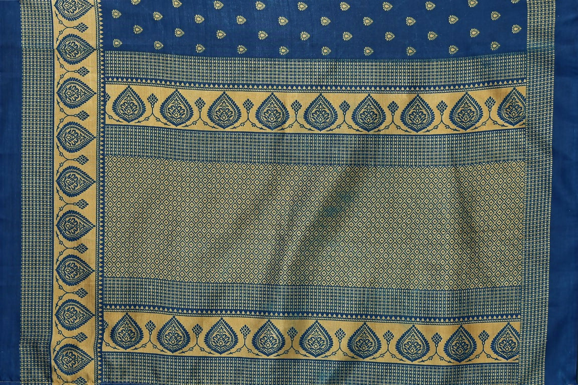 Vamika Blue Printed Art Silk Saree - Distacart