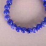 Thumbnail for NVR Men & Women Blue Marbel Crystal Elasticated Bracelet - Distacart