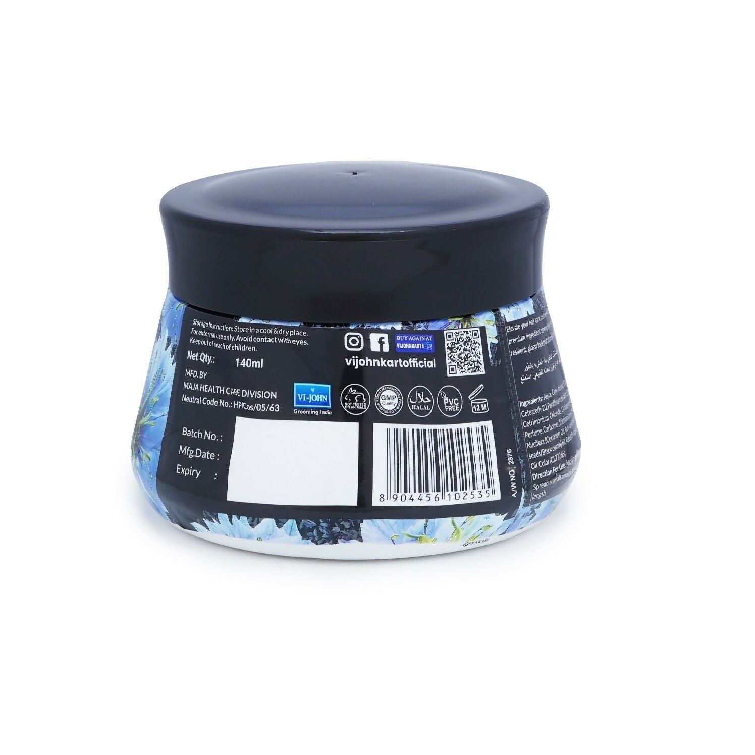 VI-JOHN Naturale Turkish Black Seed Styling Hair Cream Strength & Shine