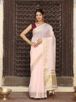 Thumbnail for Astita Light Pink Cotton Saree