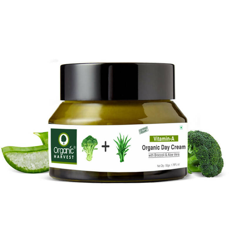 Organic Harvest Vitamin A Organic Day Cream with Broccoli & Aloe Vera - Distacart