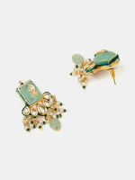 Thumbnail for Ruby Raang Pearl Glow Necklace With Matching Earrings And Maang Tikka - Distacart