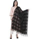 Thumbnail for A R Silk Window Square Regular Dupatta Color Black Dupatta or Chunni