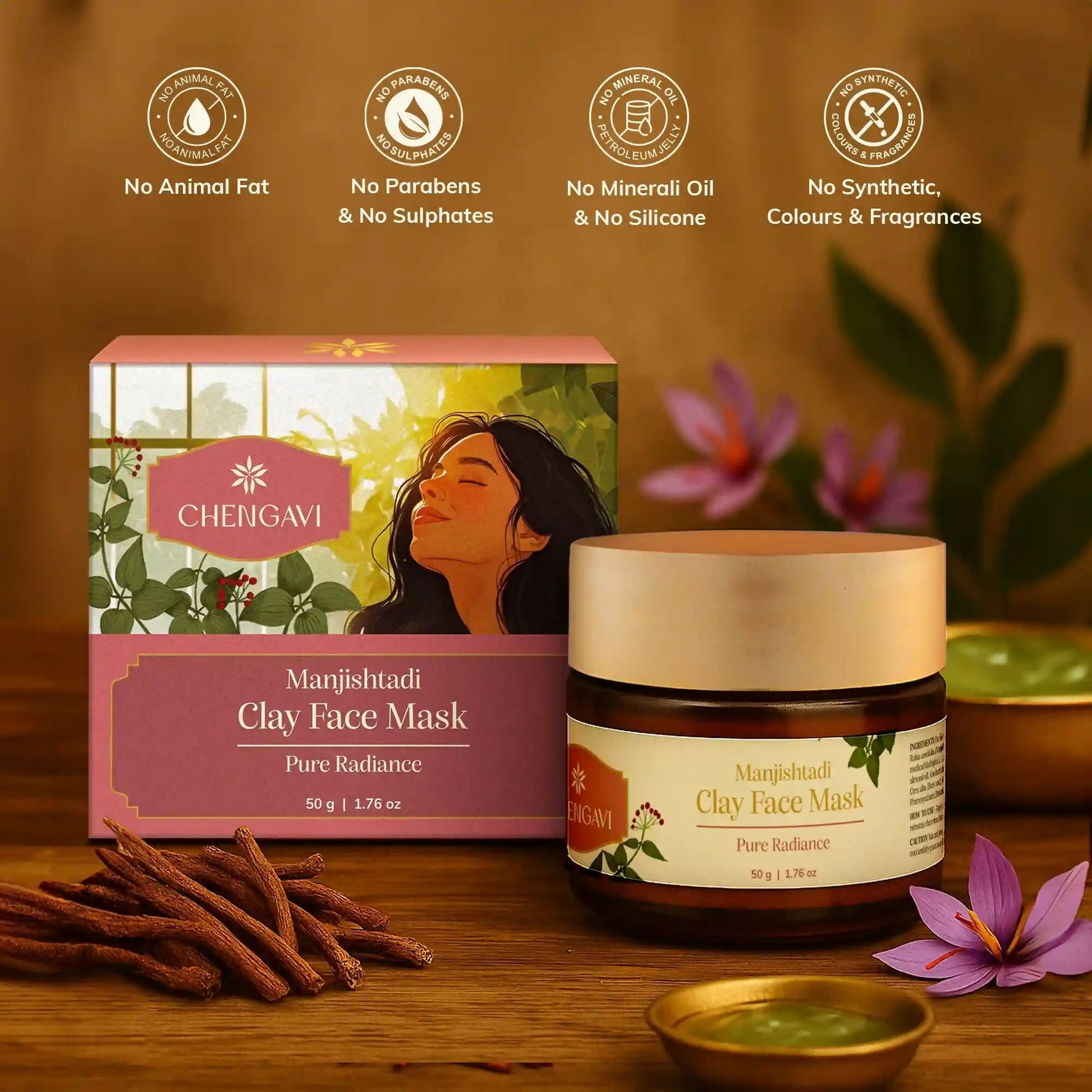 Chengavi Manjishtadi Clay Face Mask - Distacart