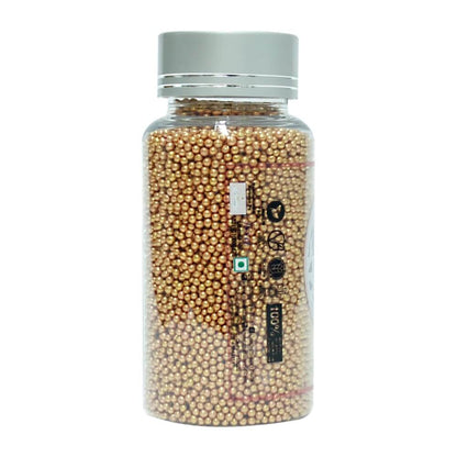 confect rose gold disco balls sprinkles 2 mm 120 gms
