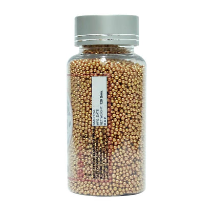 confect rose gold disco balls sprinkles 2 mm 120 gms