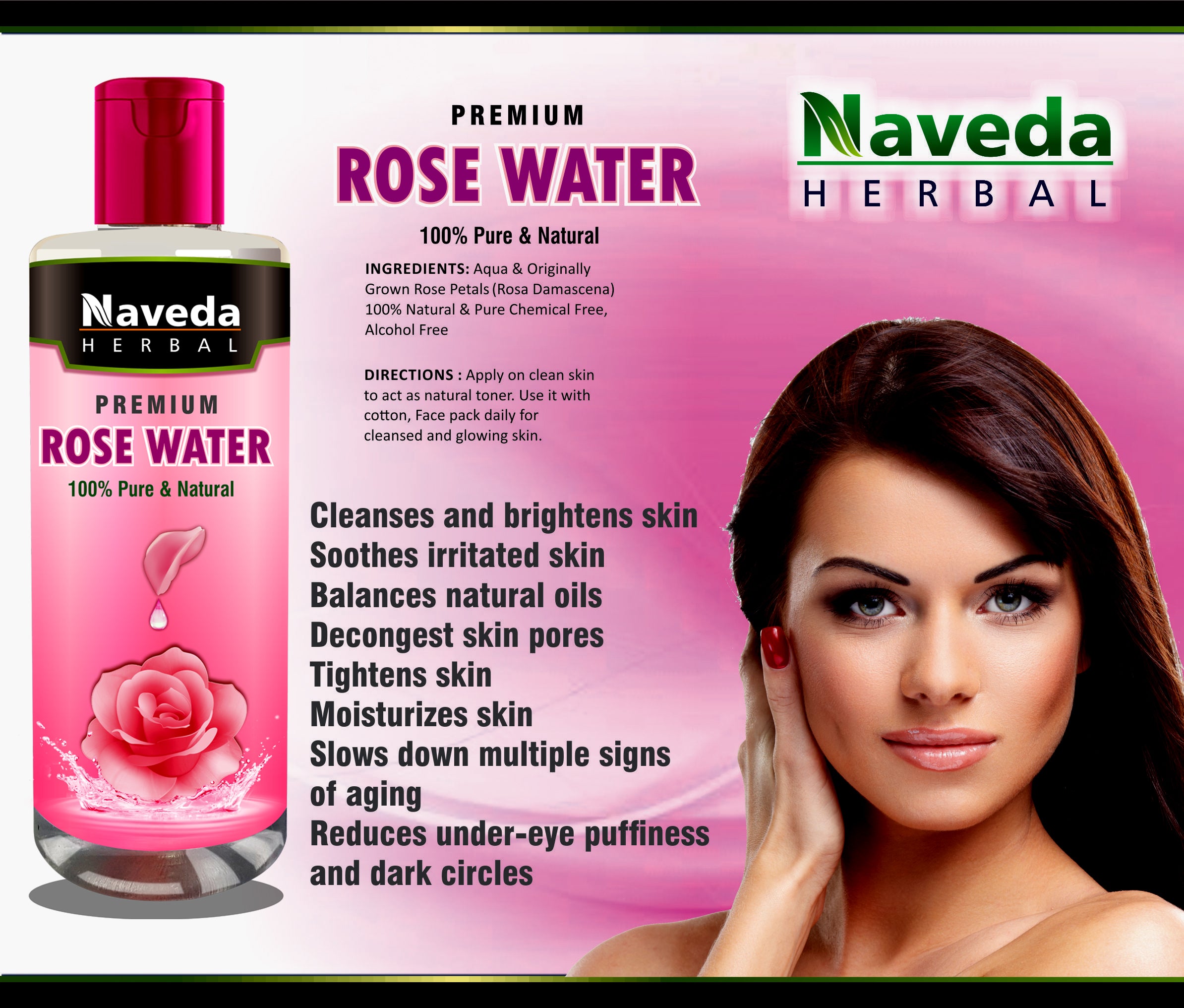 Naveda Herbal Rose Water - Distacart