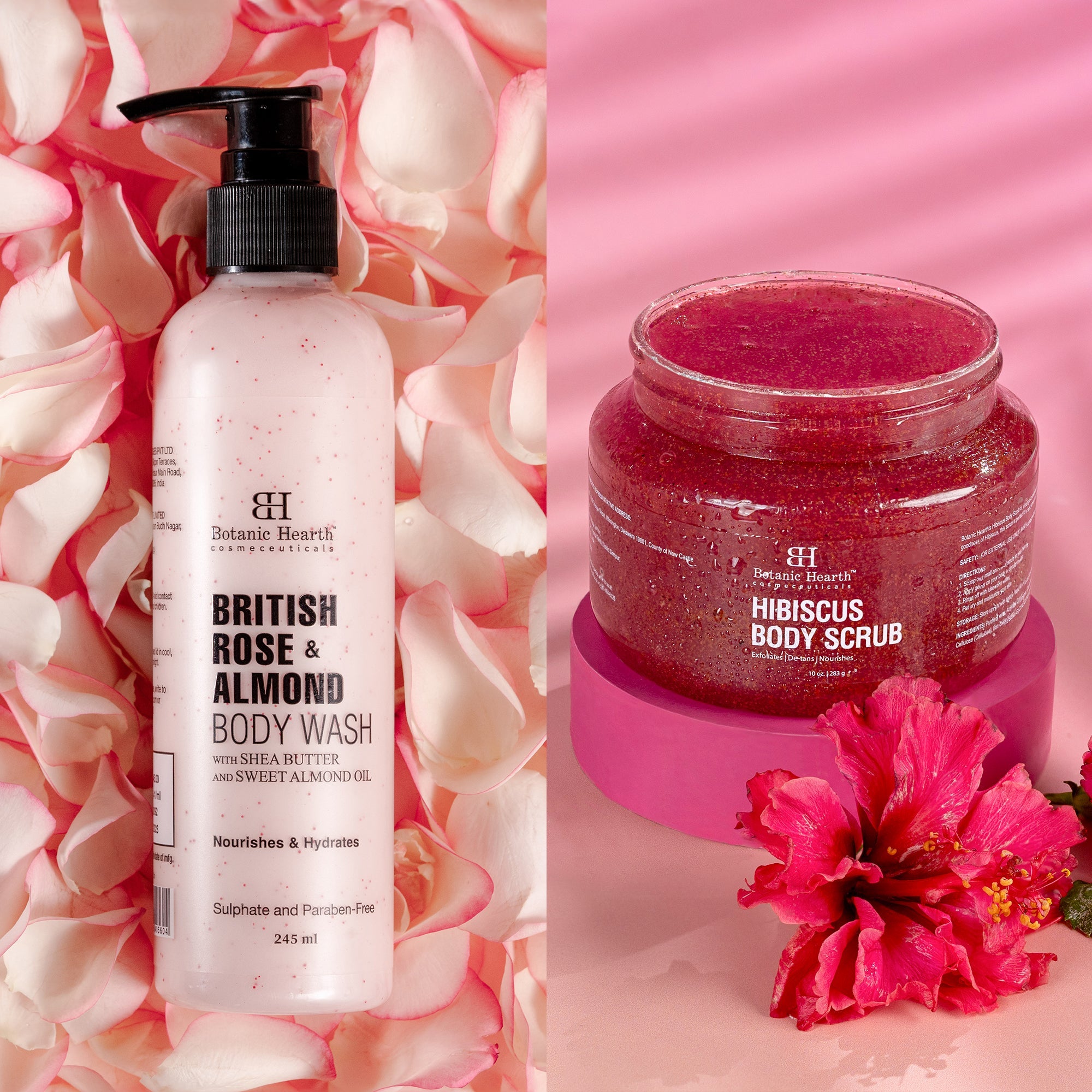 Botanic Hearth British Rose & Almond Body Wash - Distacart