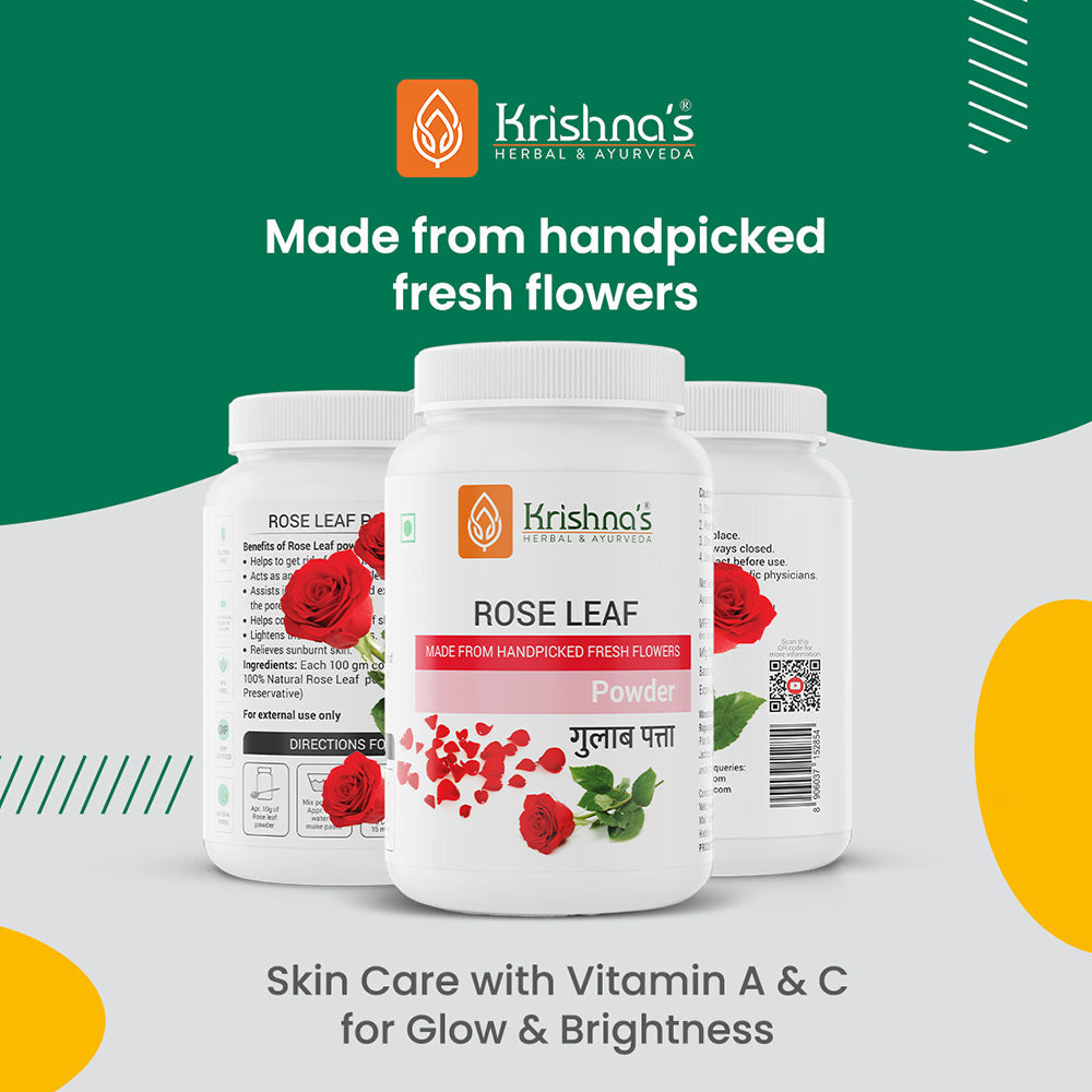 Krishna'S Herbal & Ayurveda Rose Leaf Powder - Distacart