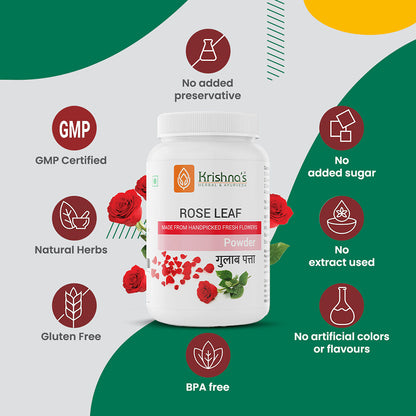 Krishna'S Herbal & Ayurveda Rose Leaf Powder - Distacart