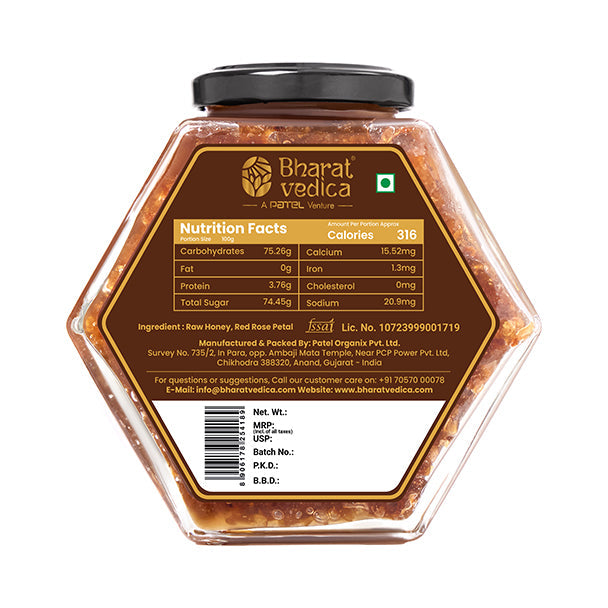 Bharat Vedica Rose Petal With Honey - Gulab Honey / Gulkand Shahad - Distacart
