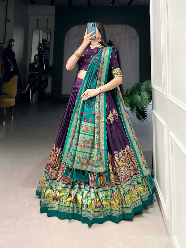 Lehenga Mart Designer Wedding Lehenga Choli For Women - Purple - Distacart