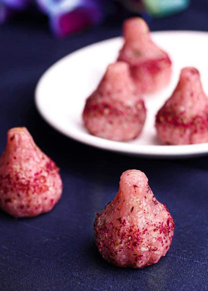 royal rose and cashew modak