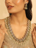 Thumbnail for Nuyug 18K Gold Plated Divine Gold Tone Beaded Long Necklace Set