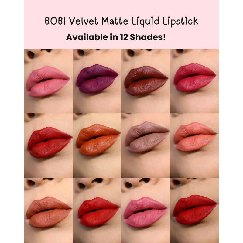 BOBI Velvet Matte Liquid Lipstick, Shade_10 POUT - Dista